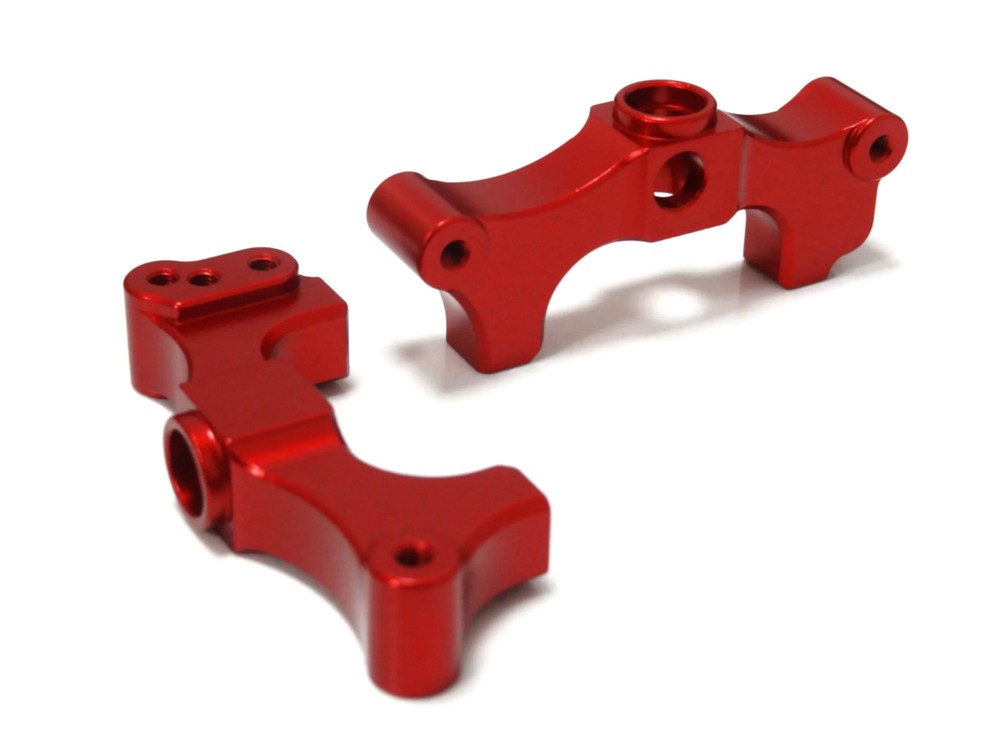 Challenger Billet Aluminum Disc Brake Caliper Mounts, Base (2) Red
