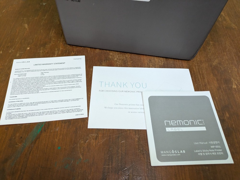 Nemonic Label Printer MIP-001LW Bluetooth Thermal Label Printer Wireless