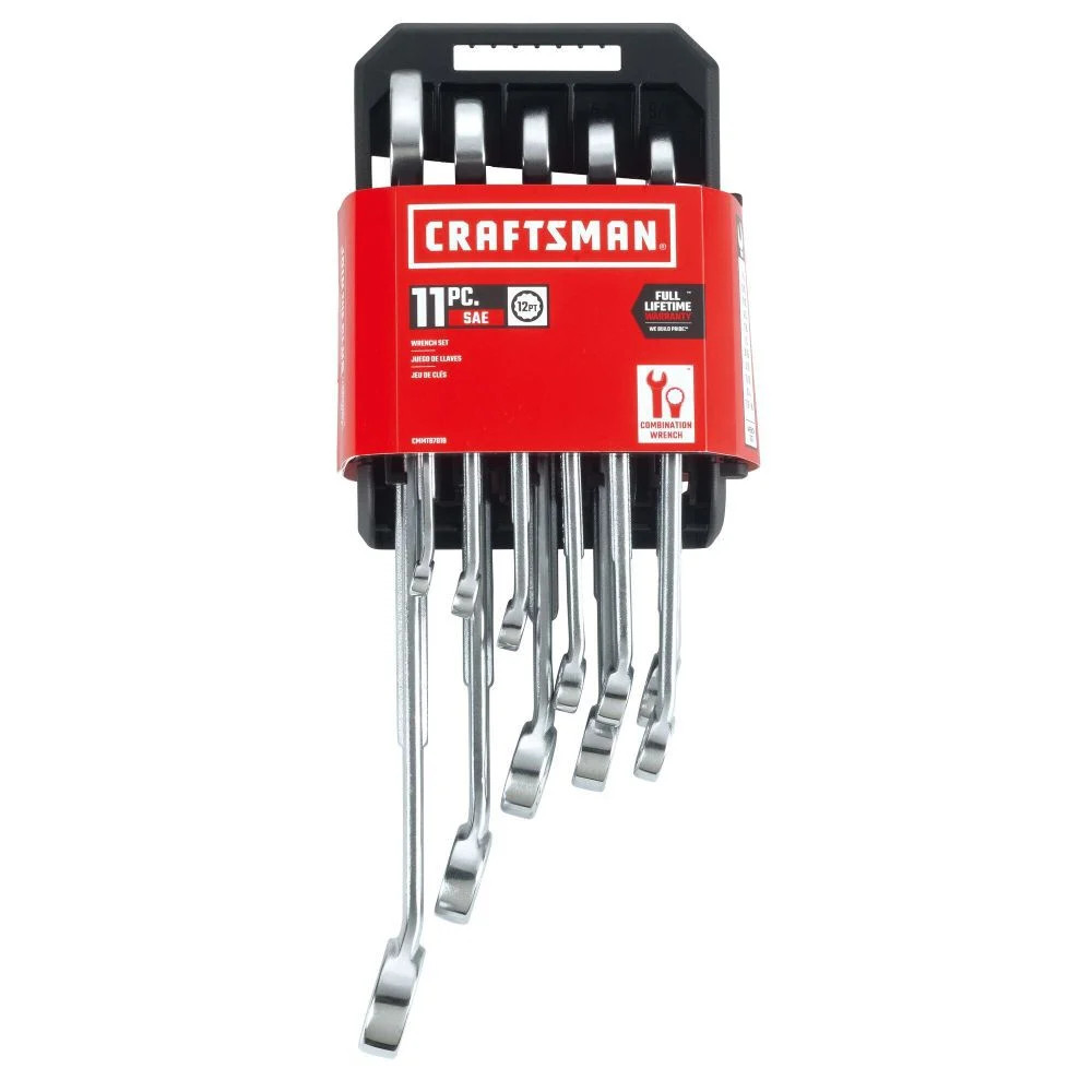 Craftsman Sae Raised-Panel Combination Wrench Set, 11 Piece