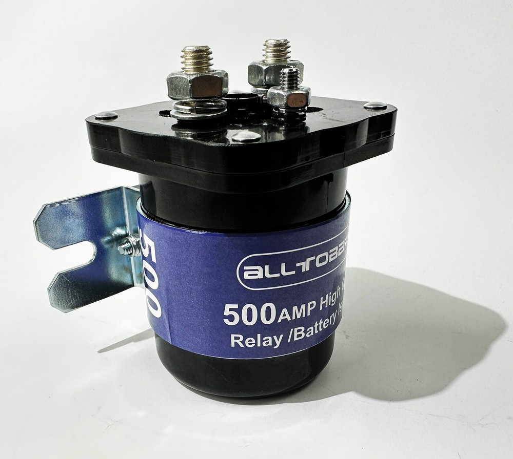 500Amp High Current Relay and Battery Isolator Car Audio Kit with 2 Breakers 12V