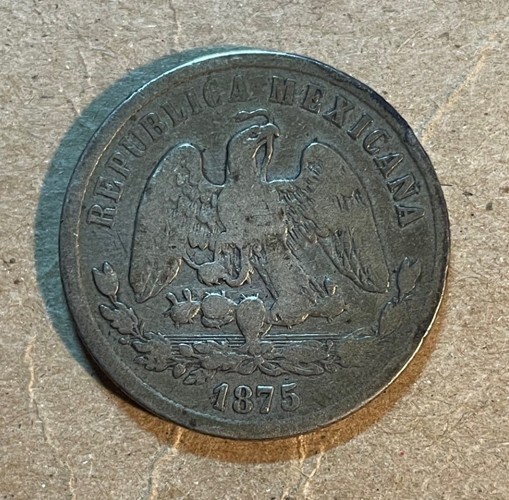 Mexico - 1875 GoS Silver 50 Centavos - Popular
