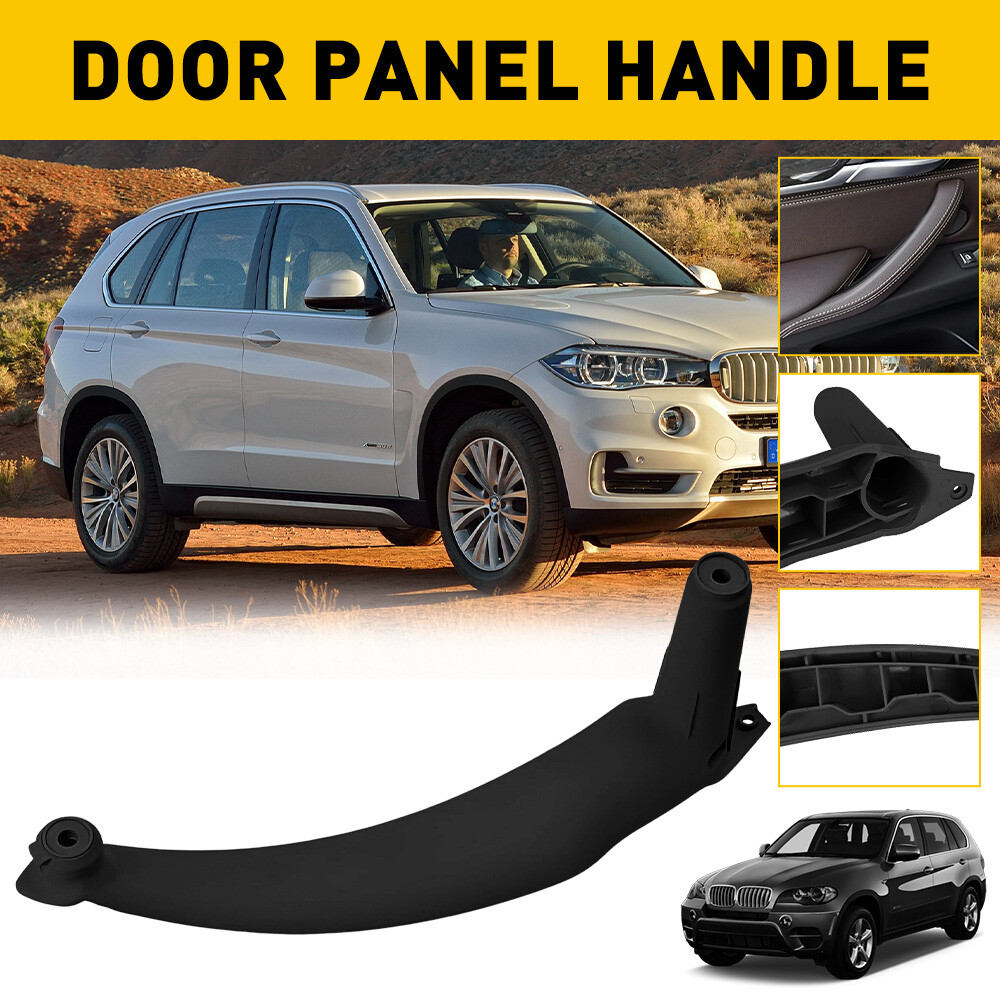For BMW E70 X5 2007-2014 Passenger Black Inner Door Panel Handle Pull Trim Cover