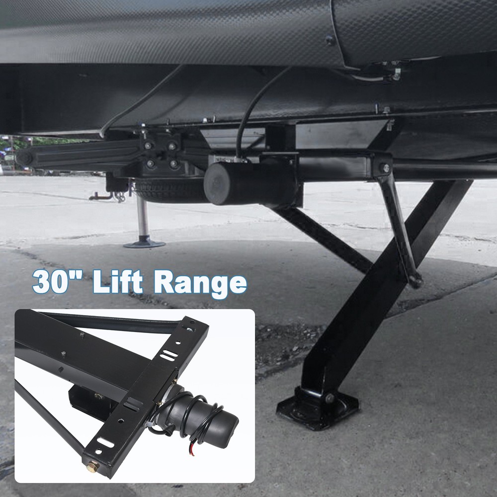 298707 Universal Rear Trailer Stabilizer Jack Stand Stabilizer Jack Kit Black