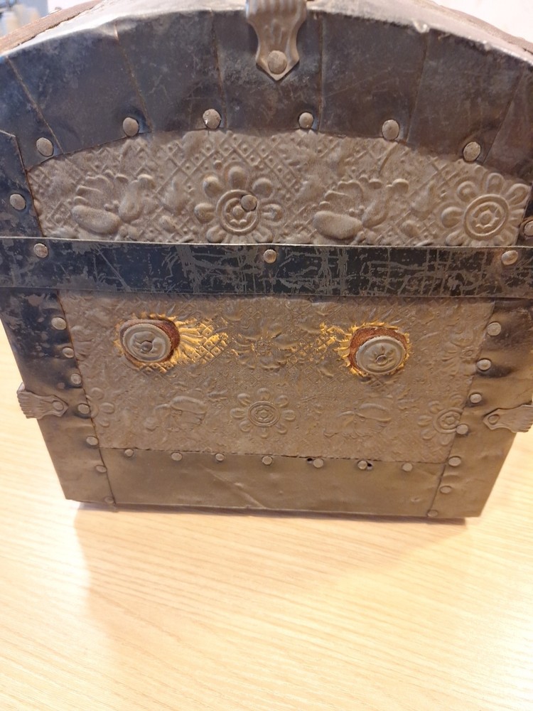 Antique Childs/Doll Done To Streamer Trunk