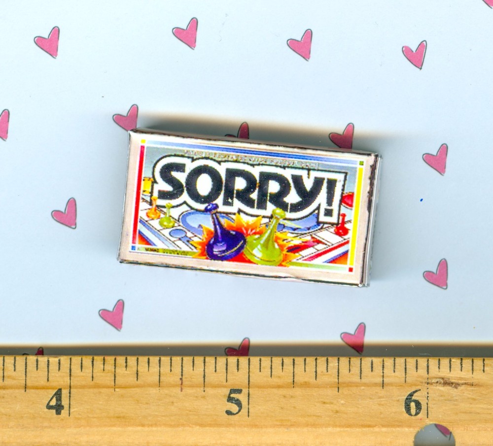 Dollhouse Miniature Size Board Game SORRY Box