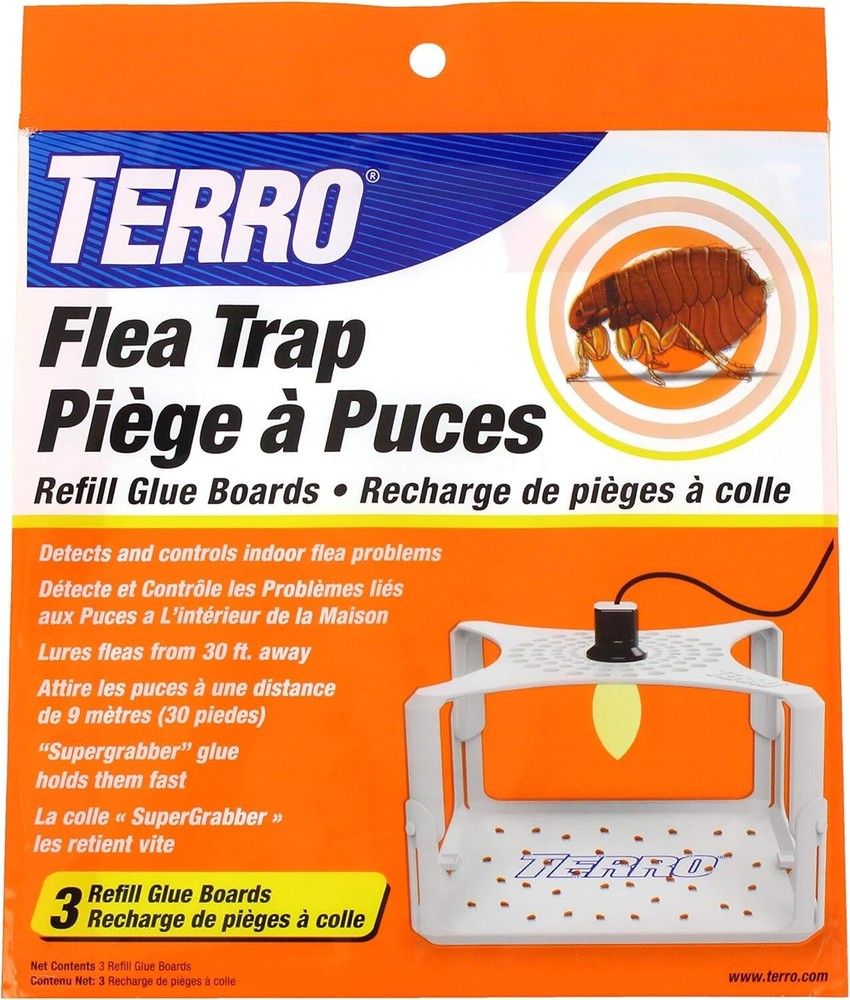 Convenient 3-Pack White Flea Trap Glue Boards - Effective Pest Control Solutions