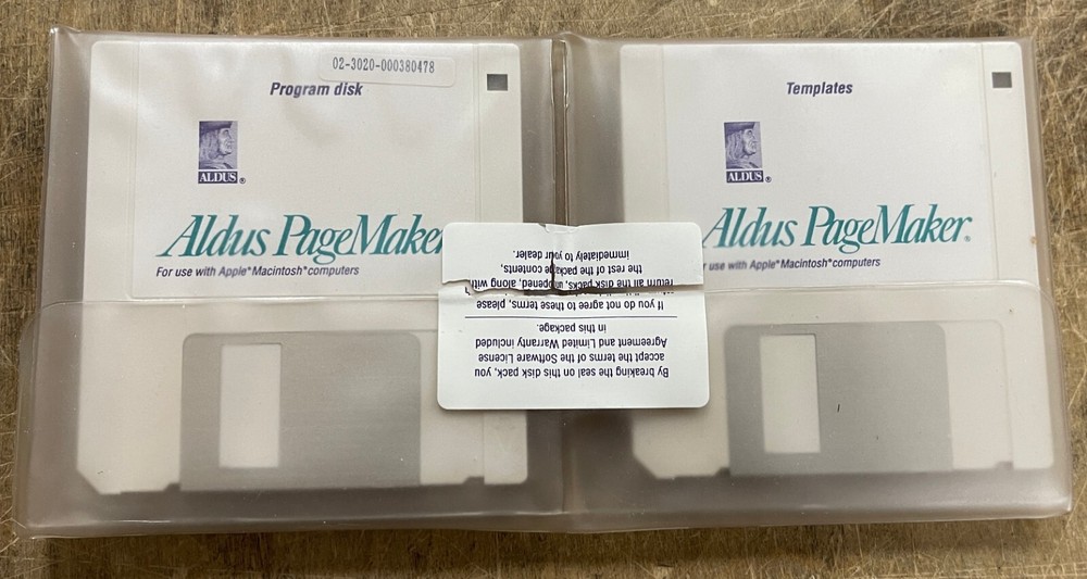 Vintage Aldus Pagemakler Version 3.0 Apple Macintosh computers