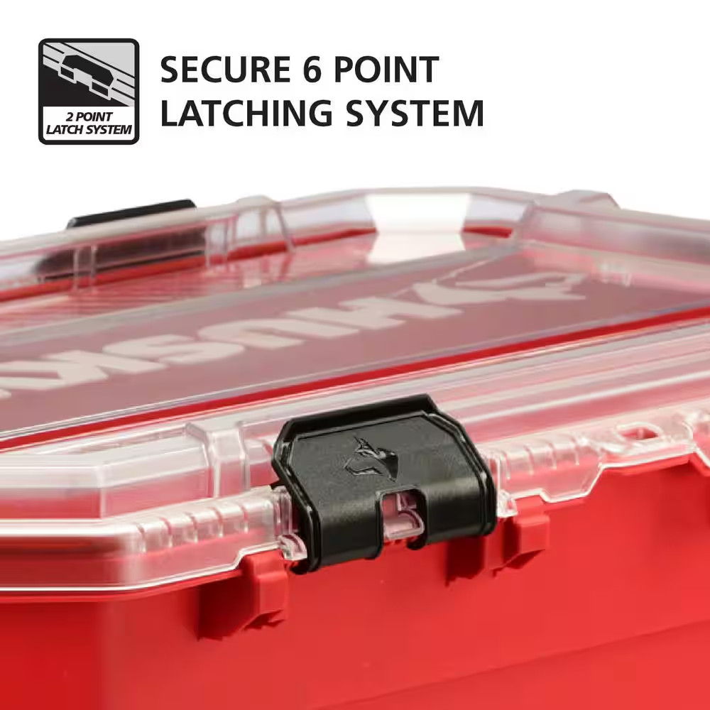 12 Gal. Professional Heavy Duty Waterproof Stackable Plastic Storage Container w