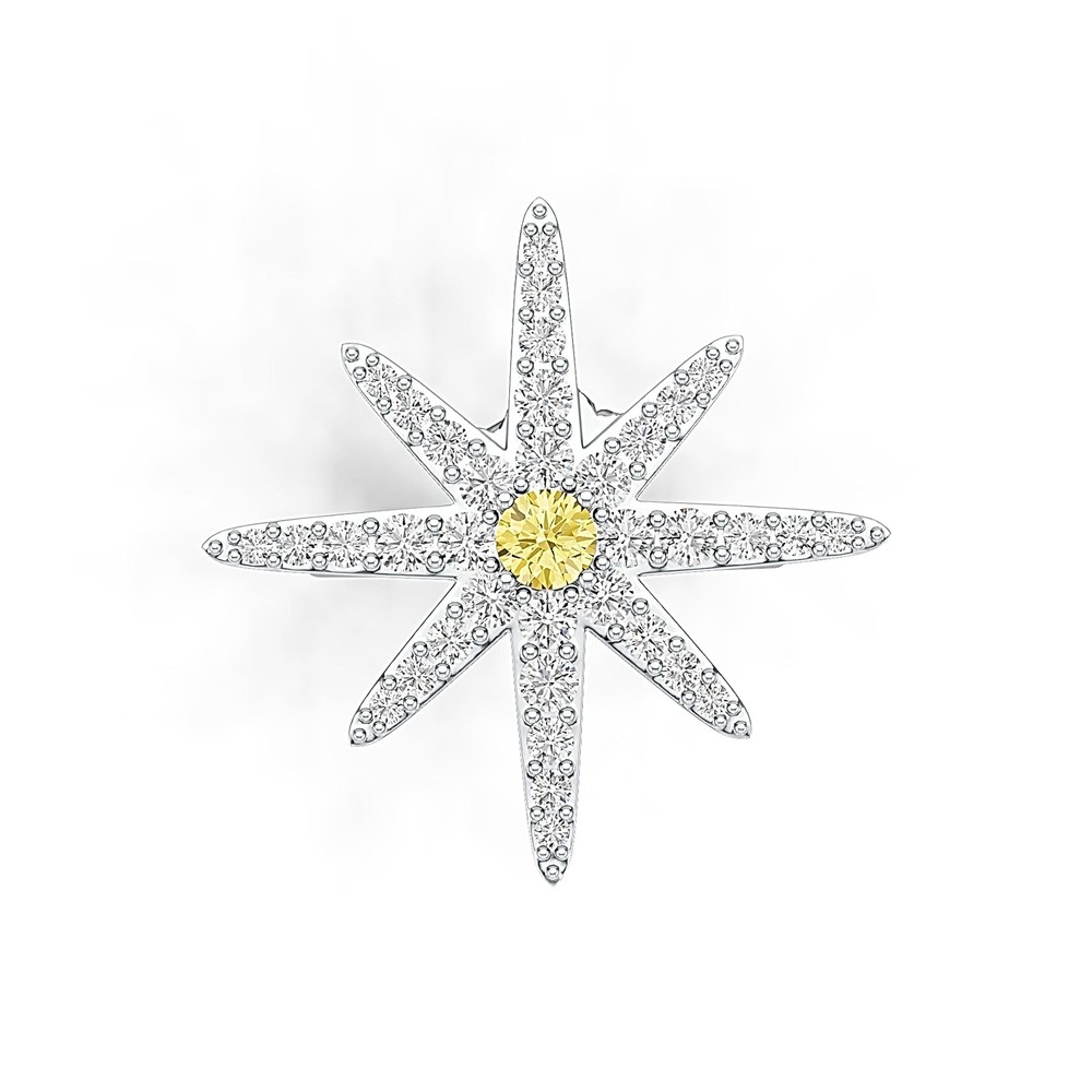 Sterling Silver Semi Mount Ring Setting Round RD 4x4mm Starburst Theme