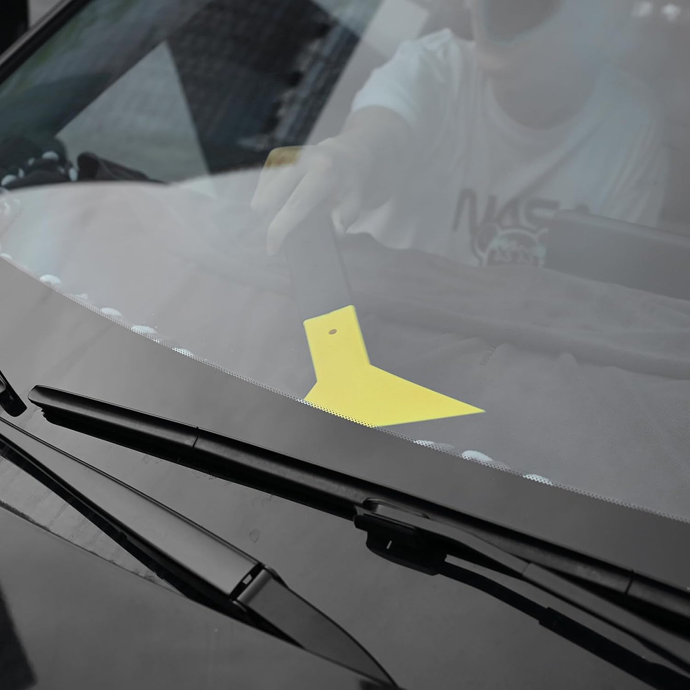 Window Tint Squeegee Long Handle Scraper Tool Triangle Slim Foot Tinting Squeege