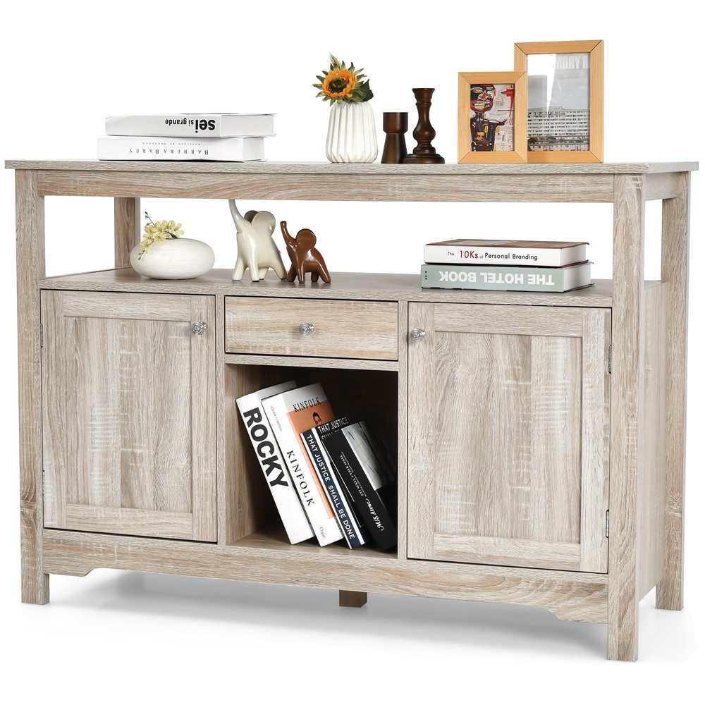 Buffet Server Sideboard Wine Cabinet Console Table Dining Concise Storage Grey