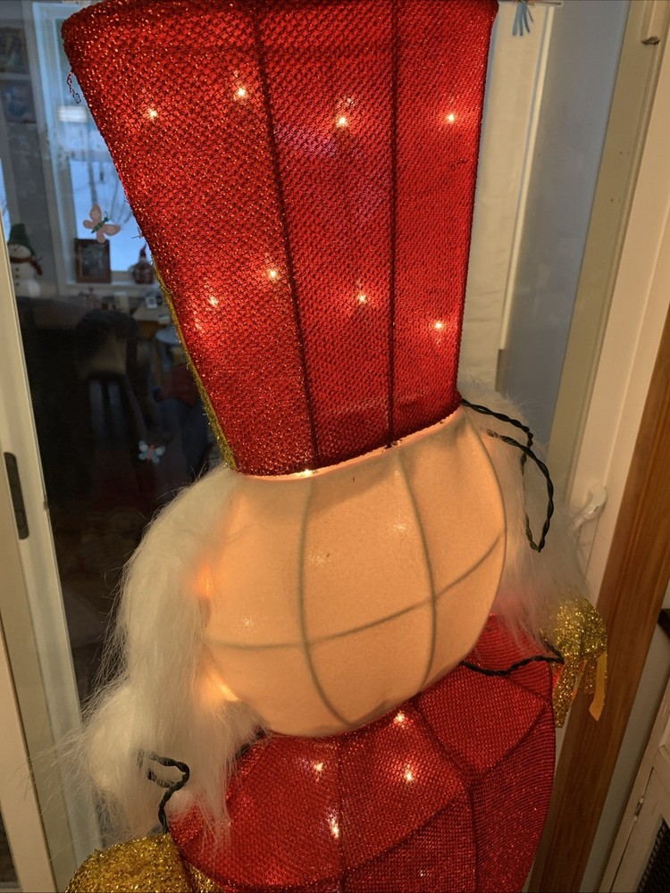 5’ Nutcracker King LED light Up. Red/Gold