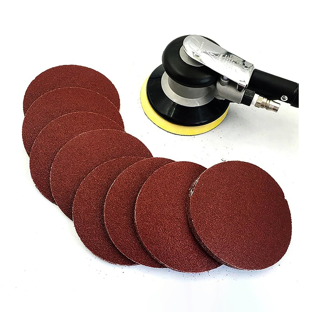 125mm Sanding Discs 4 inch Sander Pads Sandpaper 40 - 2000 grits Hook & Loop/Red