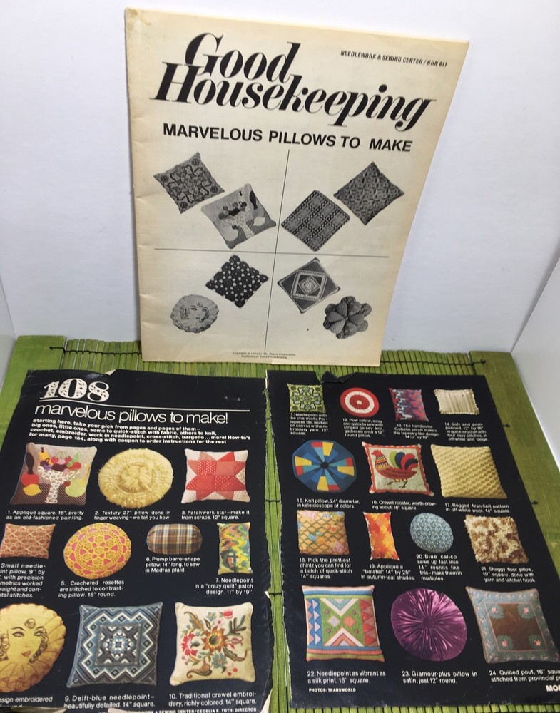 Good Housekeeping Marvelous Pillows to Make Needlework Patterns 1976 Bargello
