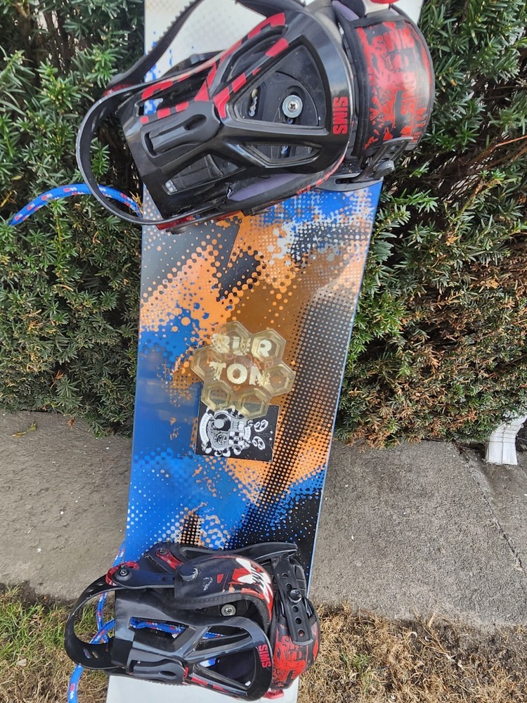 Burton Snowboard With Sims Bindings