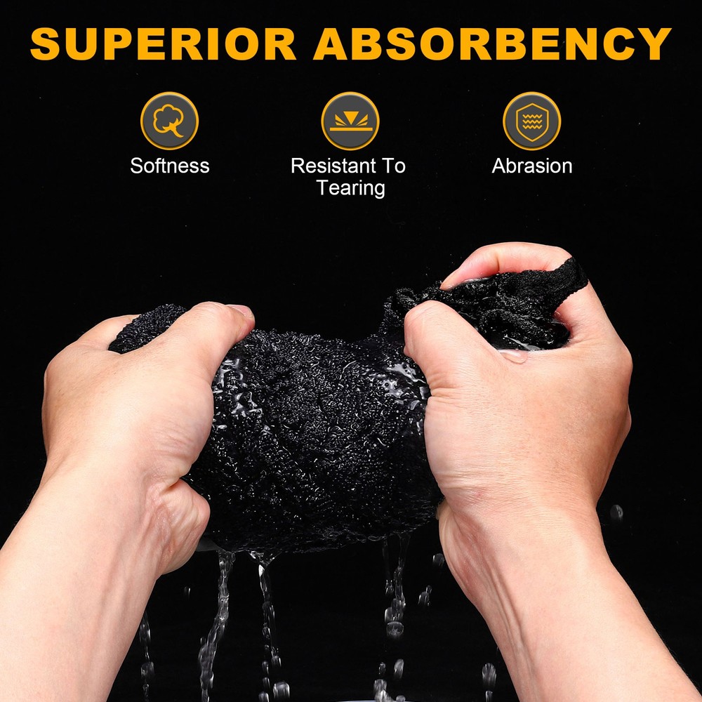 2pcs 24x35" Grey Microfiber Car Towels for