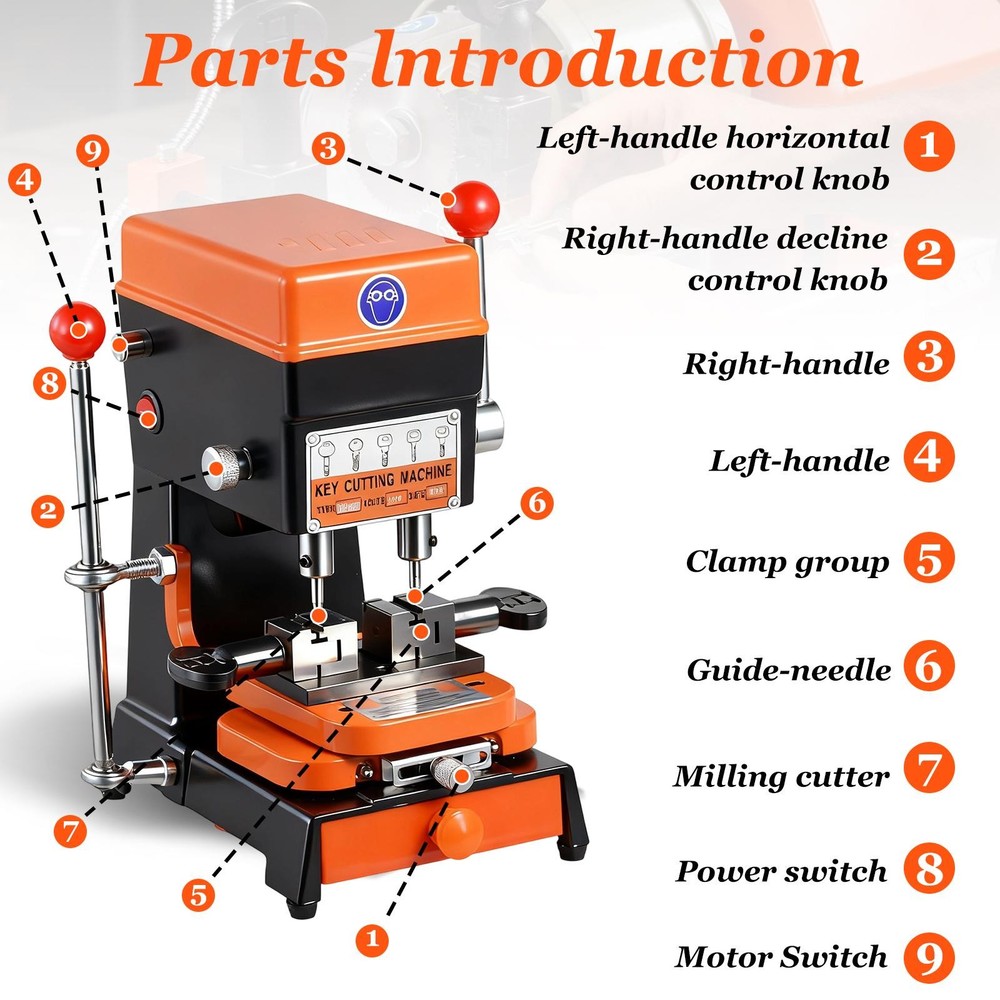 Key Machine Duplicating Key Cutting Machine Copy Key Cutting Machine Brand New--