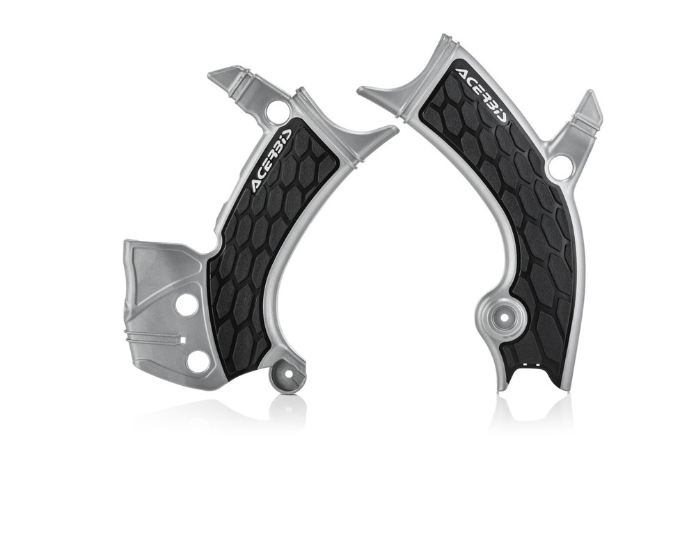 Acerbis 2689411015 X-Grip Frame Guard - Silver/Black