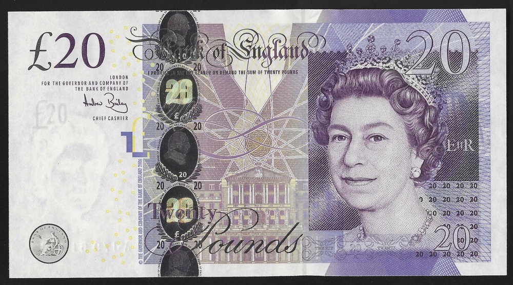 B405 BAILEY 2007 TWENTY POUND £20 BANKNOTE - UNC - SELECT YOUR NOTE