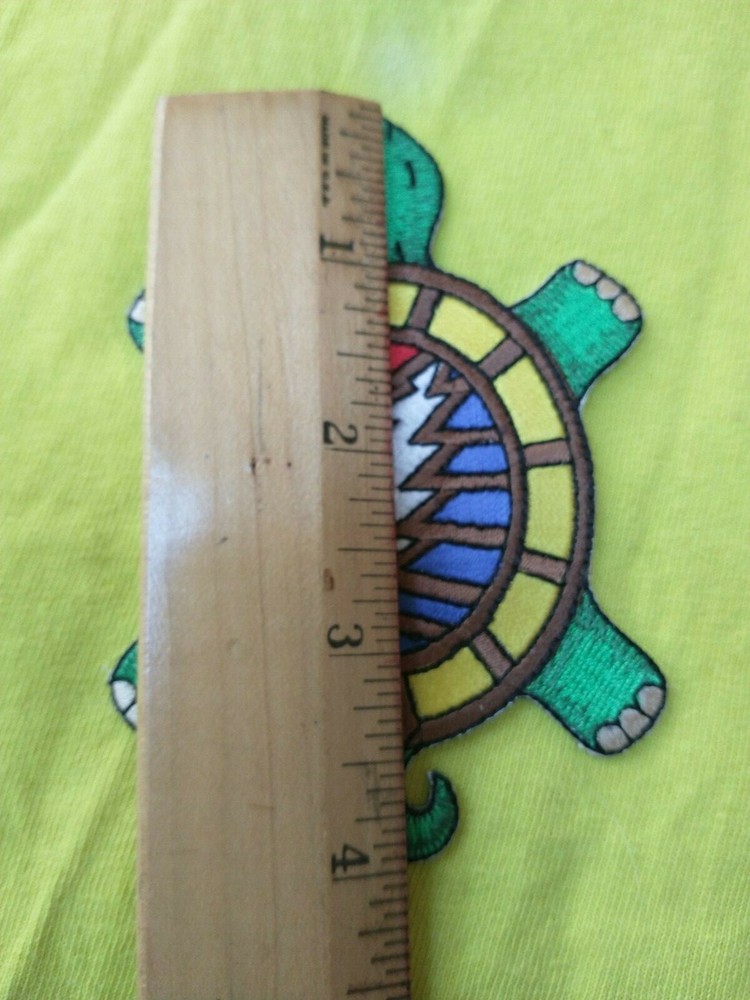 Grateful Dead Terrapin Lightning Bolt Shell 4 x 2.75 Inch Iron On Patch