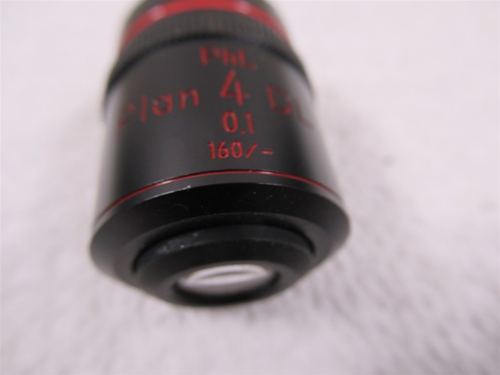 Nikon Plan 4x DL PhL Microscope Objective Lens 160mm Phase Contrast