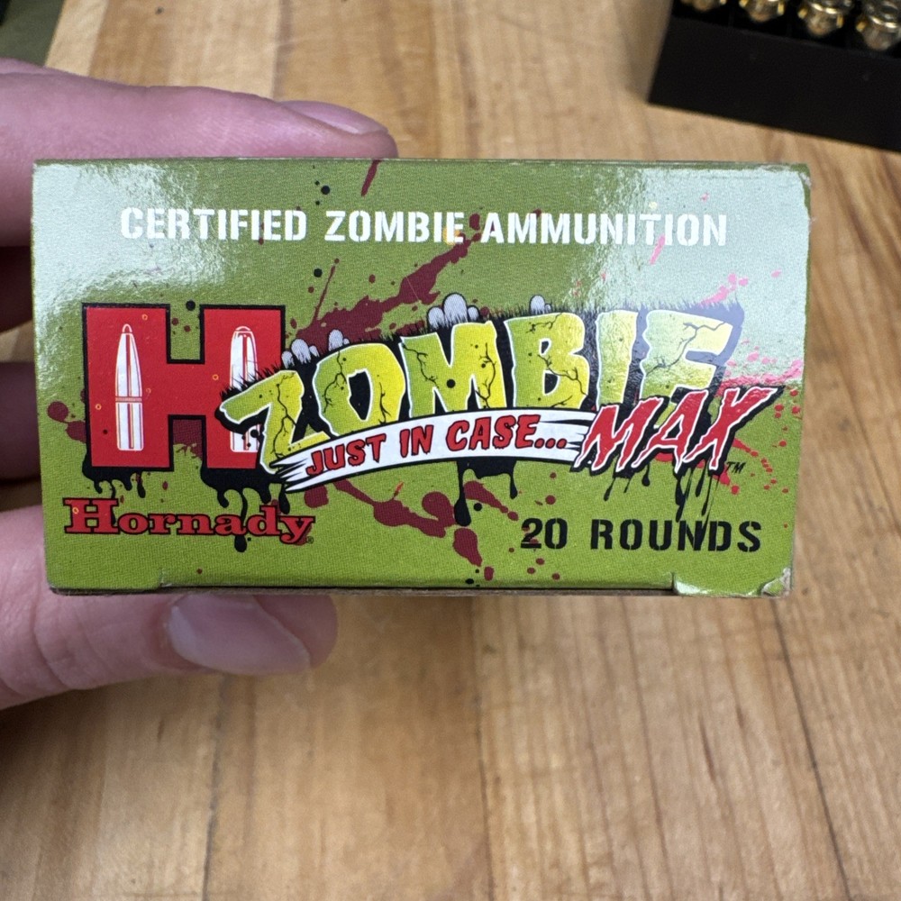 Hornady EMPTY Box Zombie 45 ACP Z-Max 185 Grain box