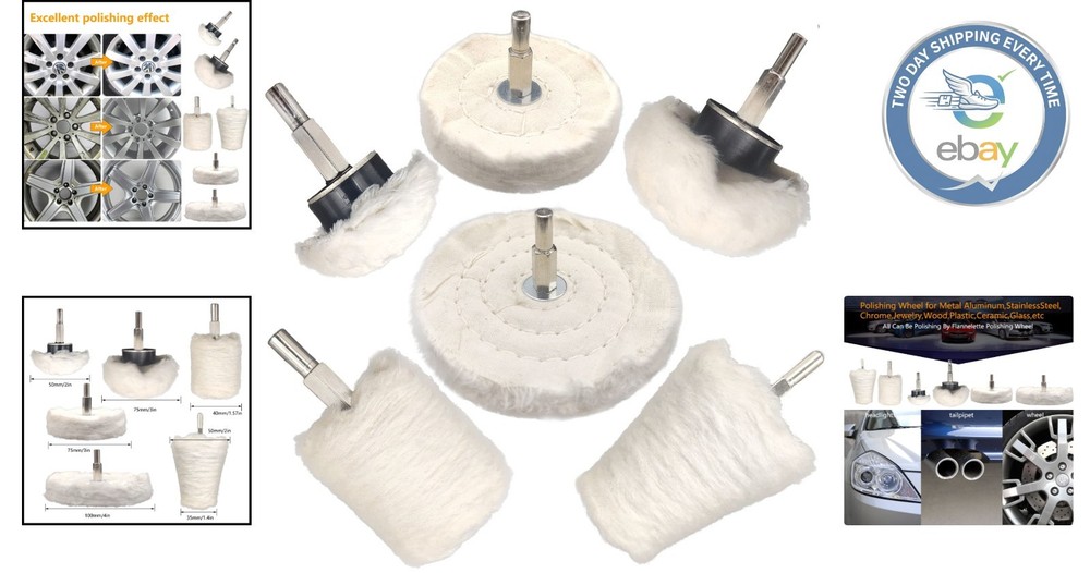 Versatile 6-Piece Polishing Tool Set for Electric Drill - Ideal for Any Surface