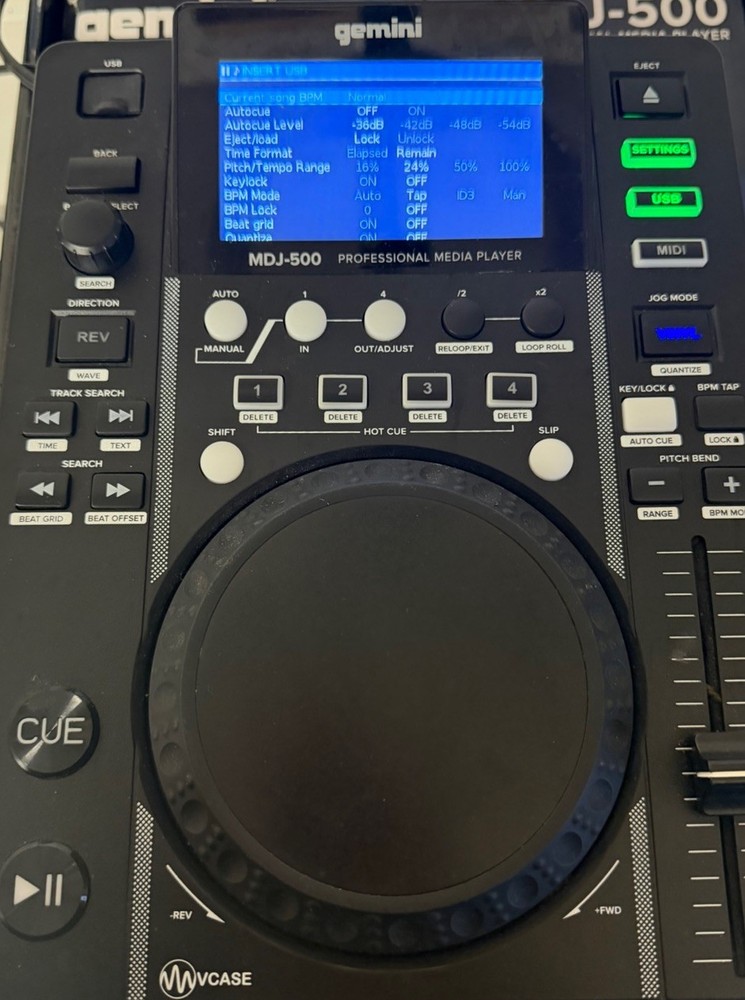 Gemini MDJ-500 Professional USB Media Player & MIDI Controller DJ Deck