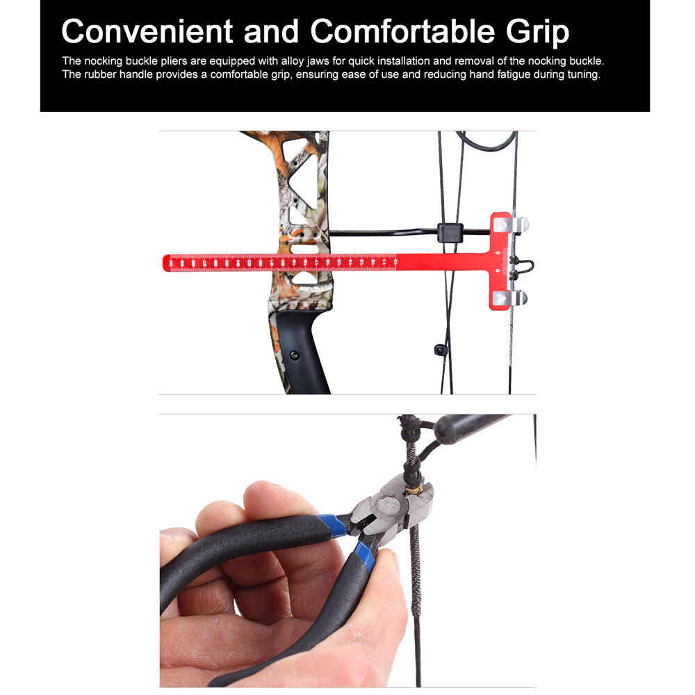 Archery Adjustment Tool Bow String Nocking Points Pliers T Squares Tuning A3K1