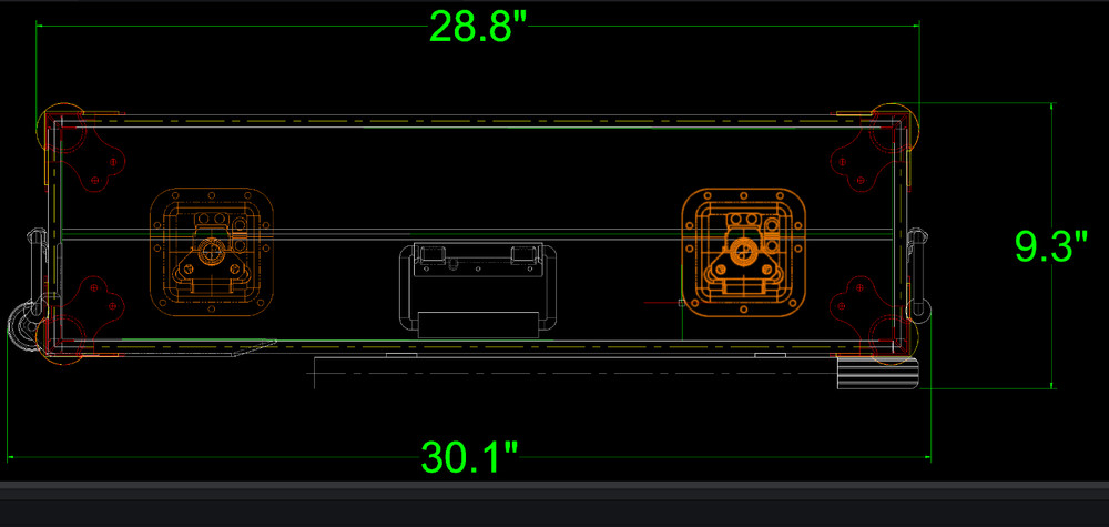 MIXER/COMPUTER SCREEN FLIGHT CASE