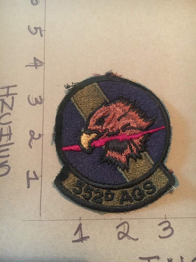 USAF 552nd AGS Squadron subdued patch 5/23/25