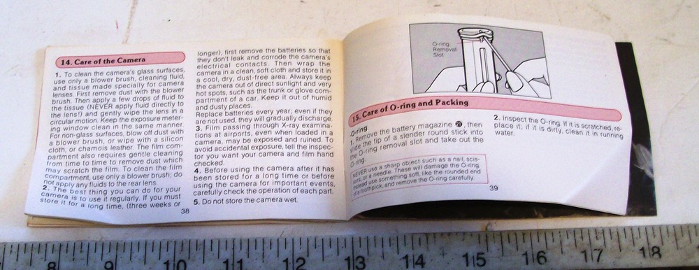 Org. Canon AS-6 Underwater Instruction Book Operating Guide Camera User Manual
