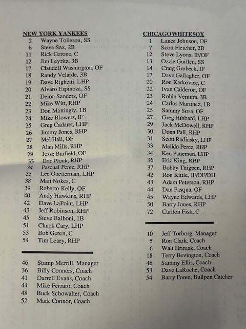 1990 Chicago White Sox Program New Comisky Park