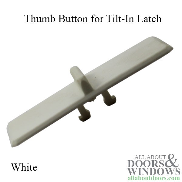 White 2" Thumb Button for Tilt-In Latch Windows
