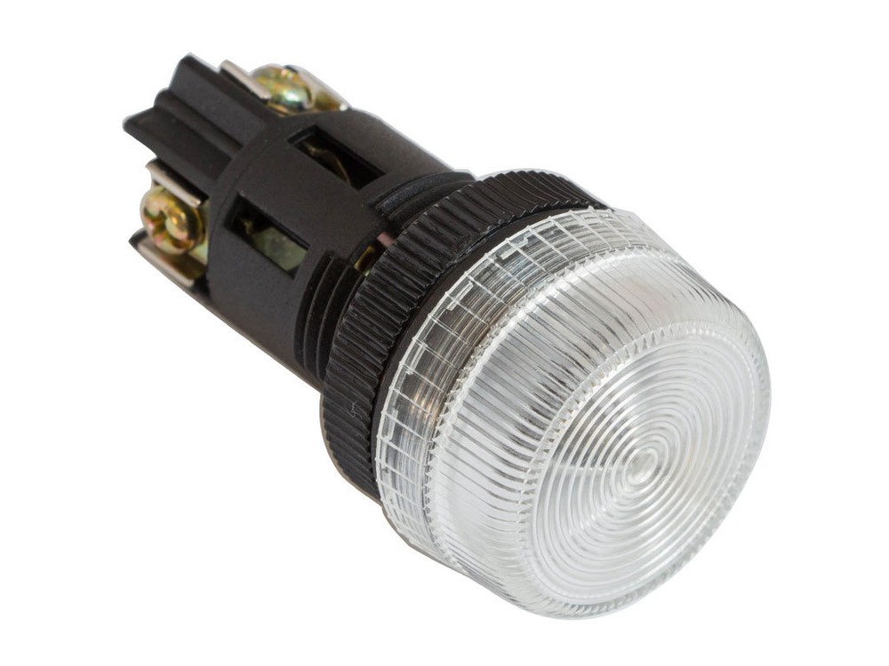 NPL-22 ATI White LED Pilot Indicator Light 22mm 24V AC/DC Replaceable Lamp