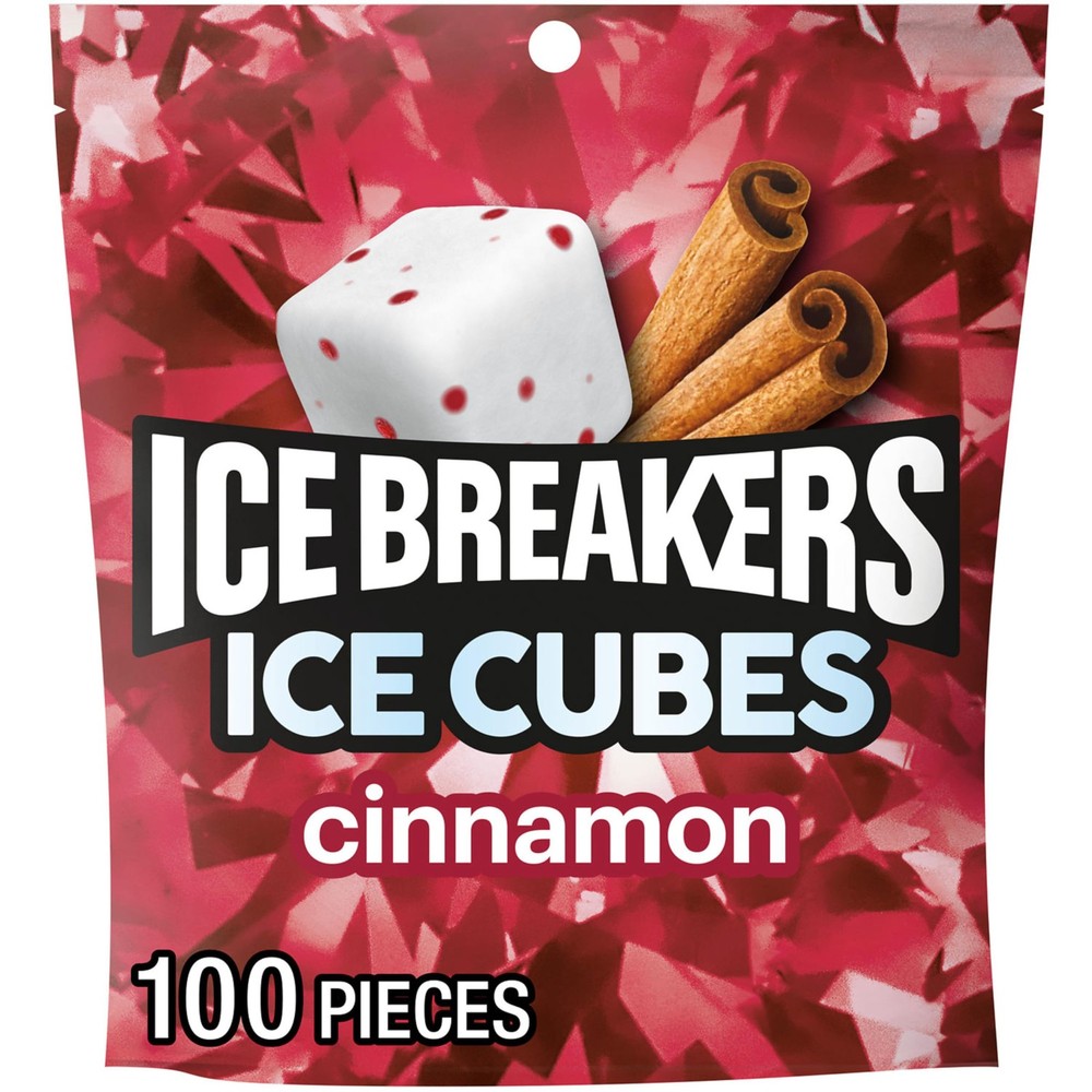 Ice Breakers Cubes Cinnamon Sugar Free 100 Count (Pack of 1), Assorted
