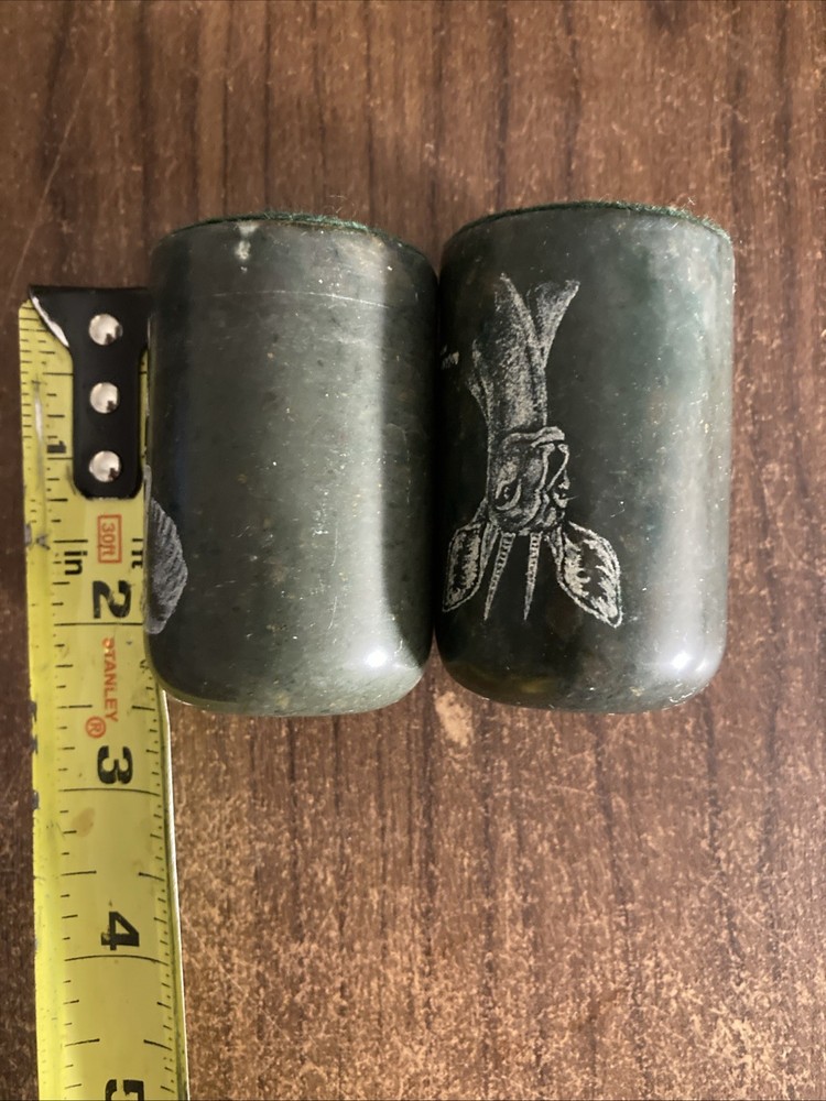Green Ceramic Deer And Elephant Decorated Candle Holder 2.5”