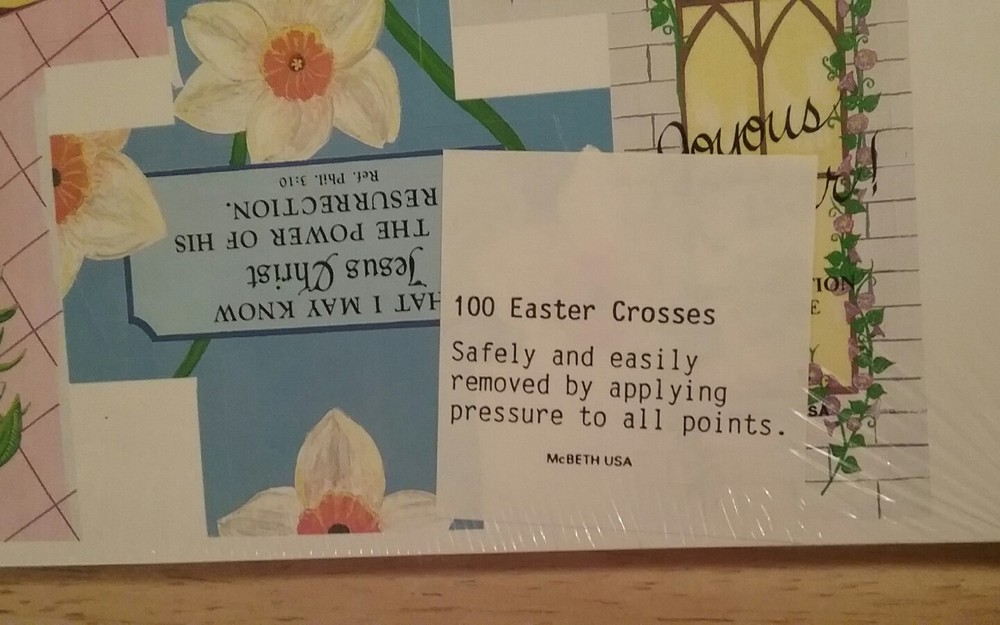 100 VINTAGE PAPER EASTER CROSSES WITH SCRIPTURES - McBeth