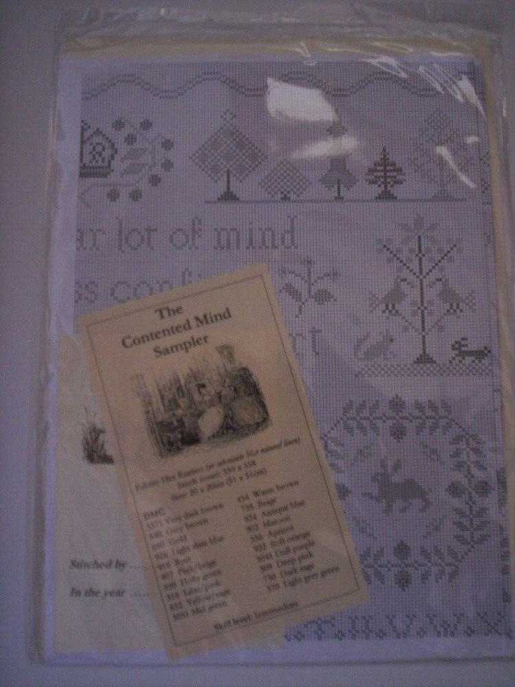 Brenda Keyes The Sampler Company~ THE CONTENTED MIND SAMPLER Pattern NIP