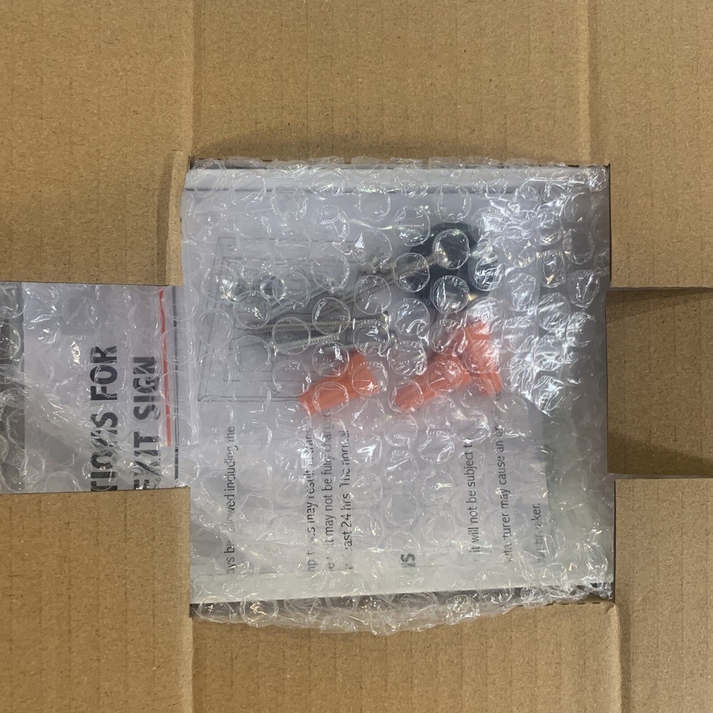 Exit Sign Universal Single/Double Face Red Letters White Housing Battery Backup