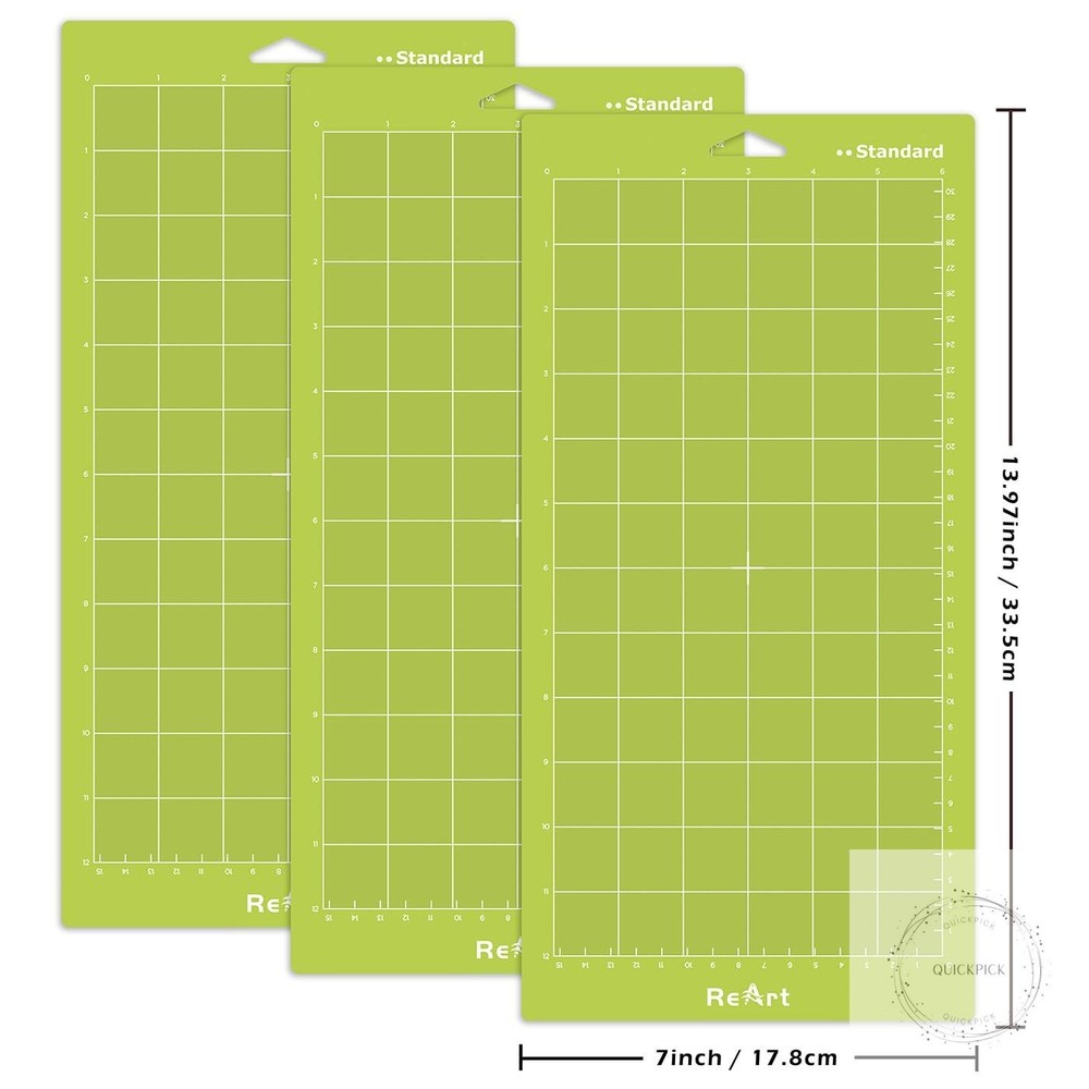 Standard Grip Adhesive Cutting Mat 6 x 12 Inch For Expression Machine - 3 Pack