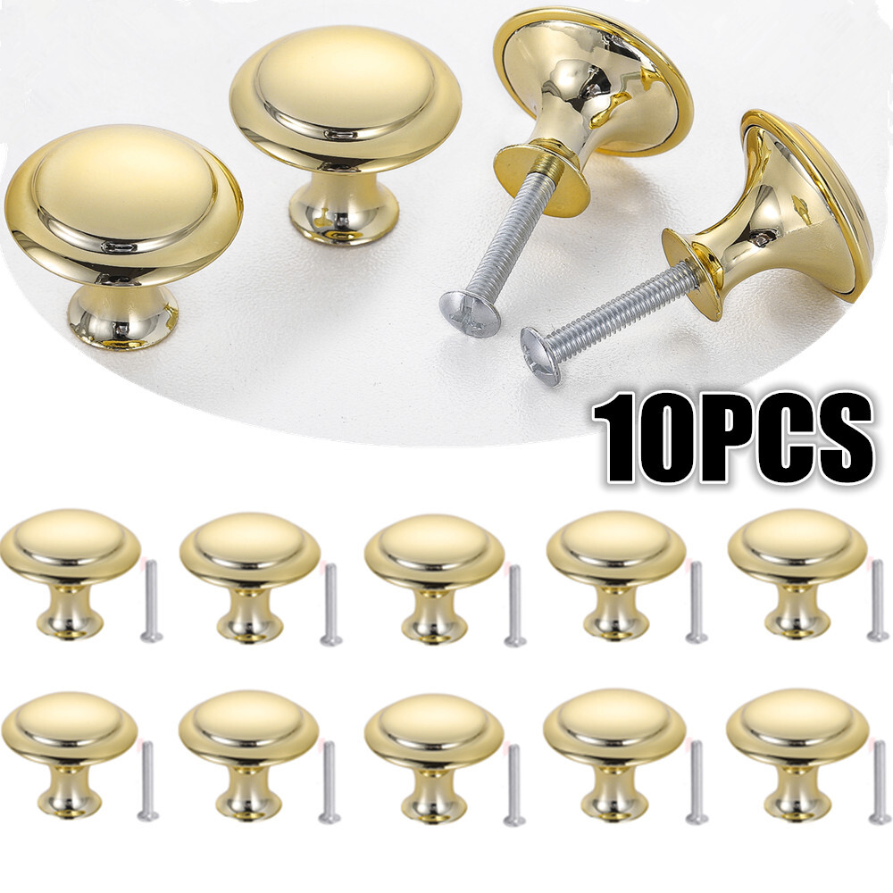 10PCS Brushed Nickel Door Knobs Cabinet Handles Cupboard Drawer Kitchen Pulls US