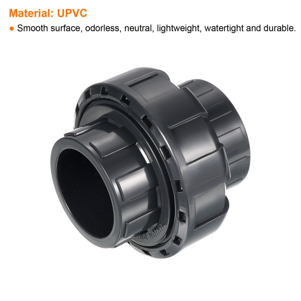 UPVC Pipe Fitting 1-1/2" Program Socket 80 Straight Attachment Grey