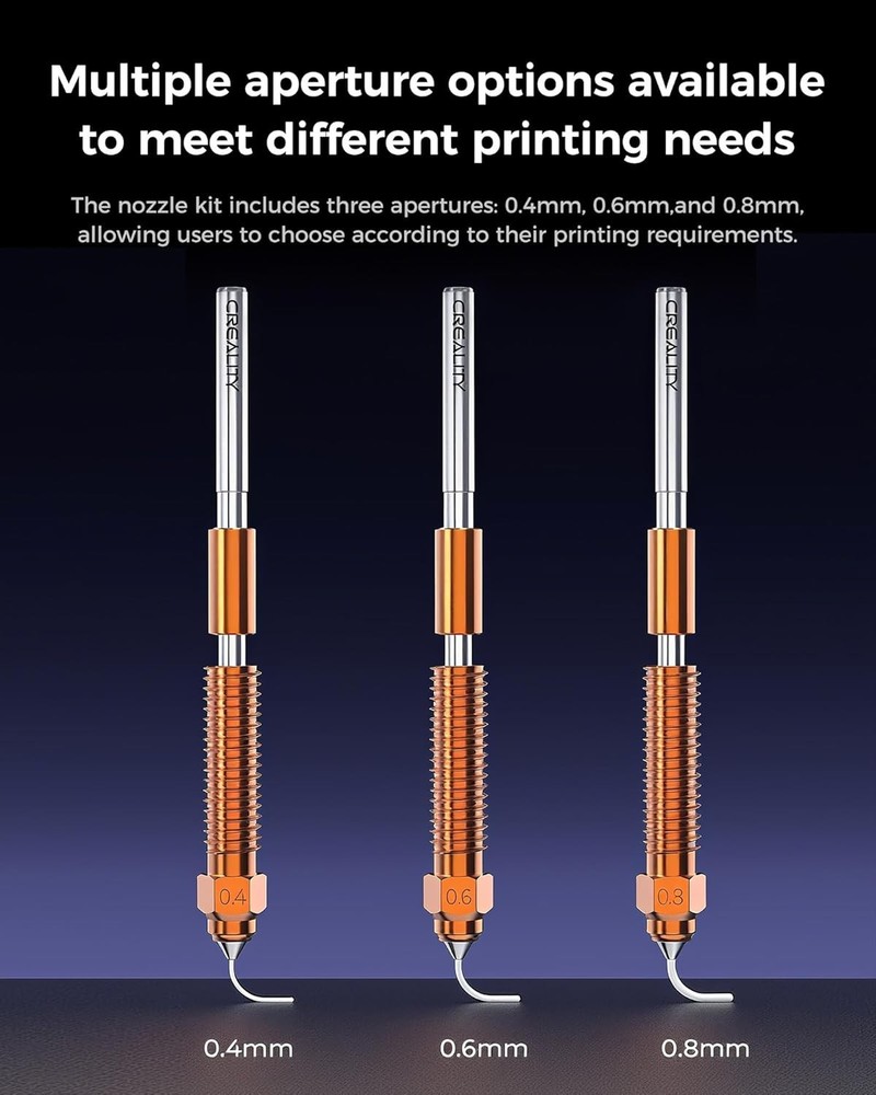 Hardened Steel Nozzle Set with Titanium Heat Break