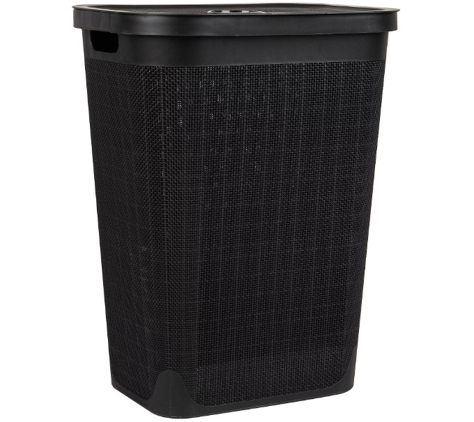 60L Laundry Hamper Basket with Linen Lid, Large Clothes Storage Bin