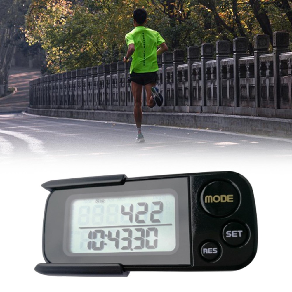Large Screen 3D Pedometer Counter Running Running Stopwatch
