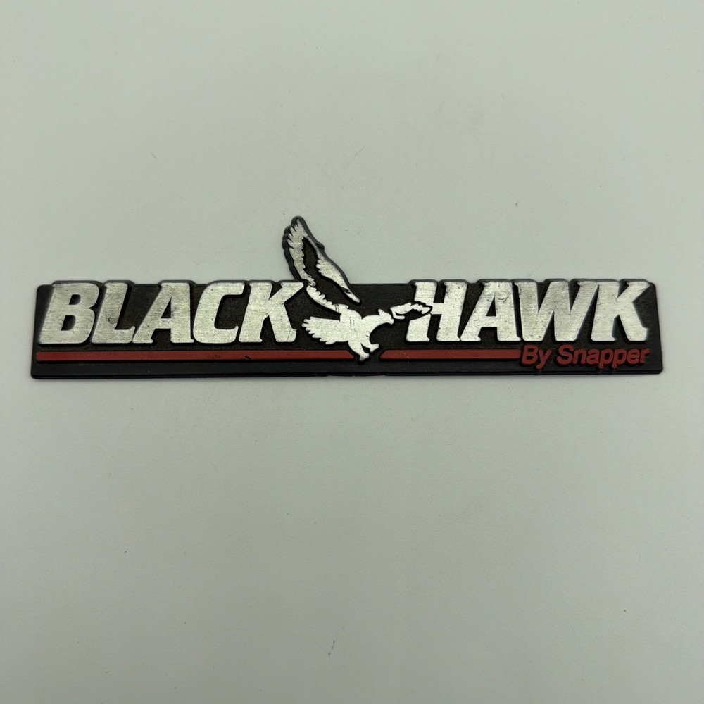 Vintage Black Hawk by Snapper Logo Emblem Badge