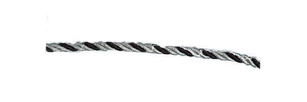 WW2 German Black and Silver Collar Tab Braid - 1 Metre