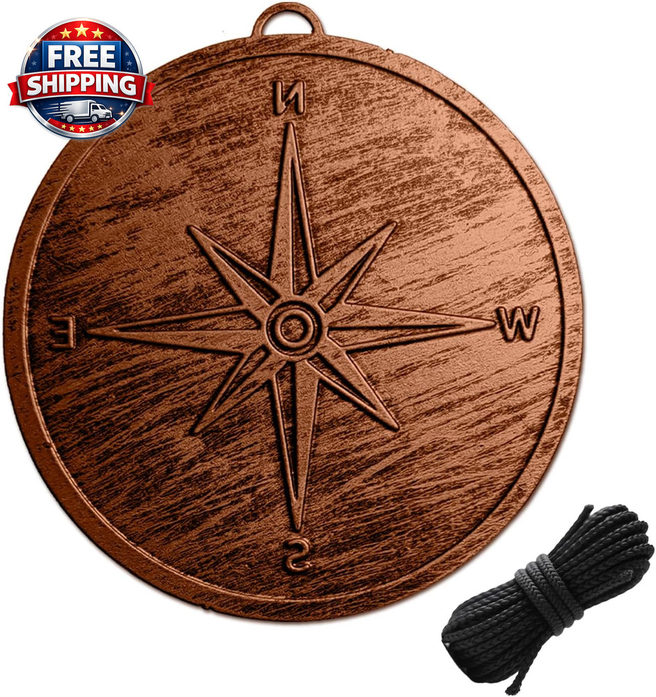 Replacement Wind Catcher, Circular Vintage Compass Decor with 16.4FT Nylon Cord,