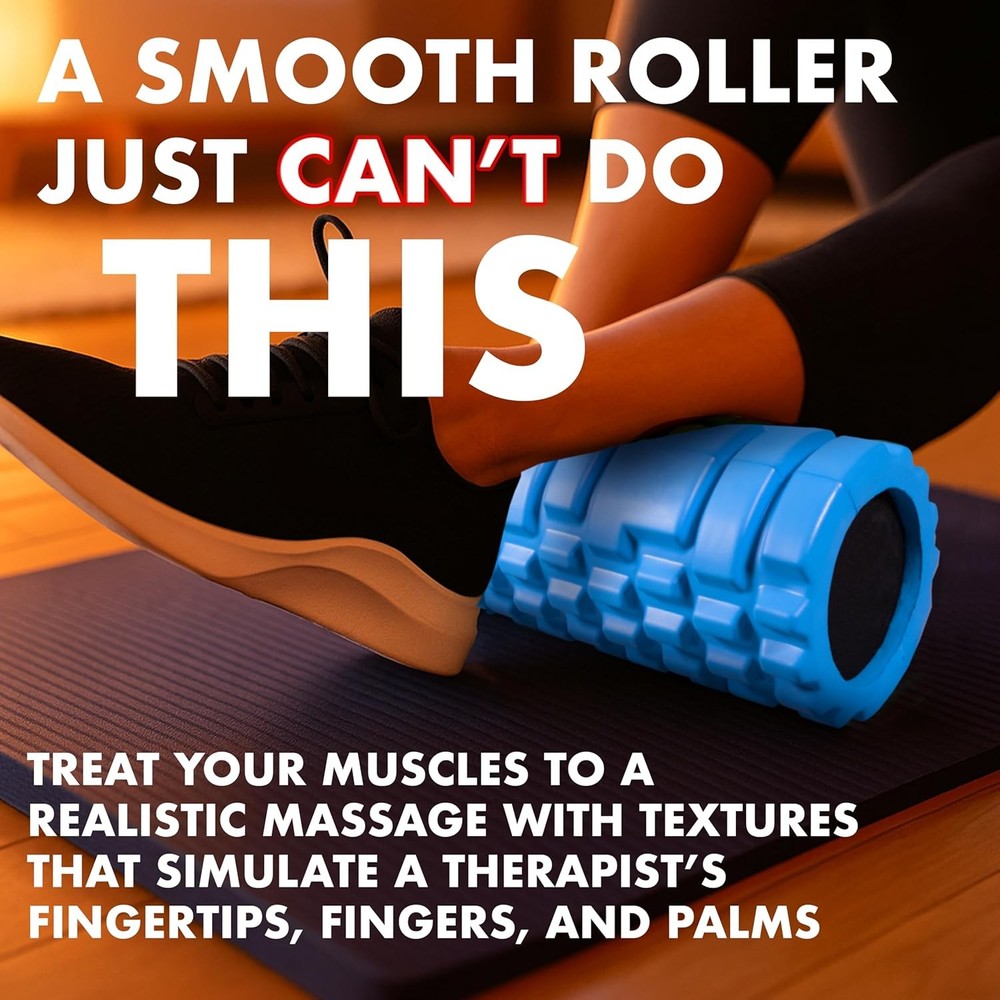 321 Strong Foam Roller - Medium Density Deep Tissue Massager for Muscle Massage